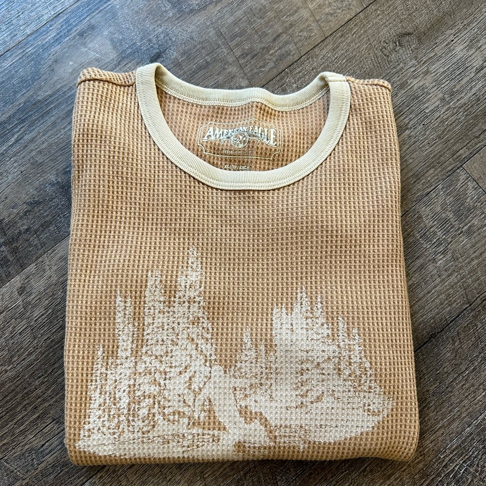 American Eagle waffle knit top